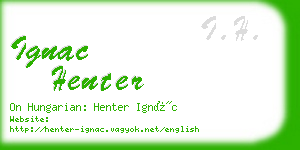 ignac henter business card